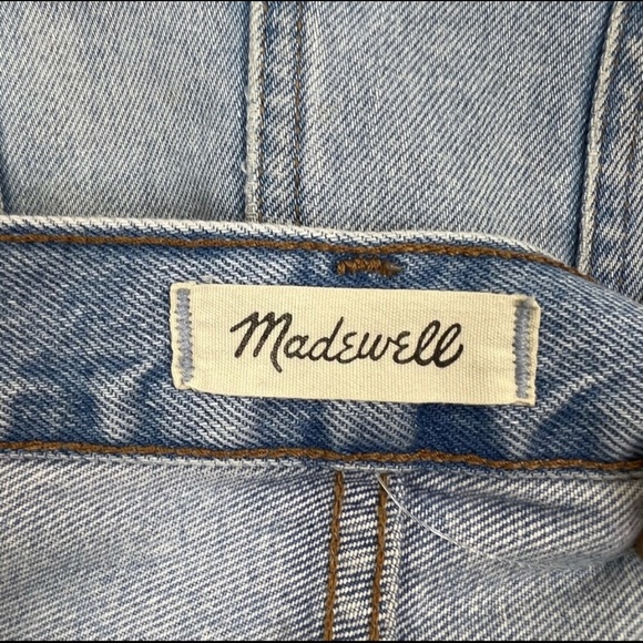 Madewell High Rise Relaxed Denim Shorts Cutoff Light Wash Size 32 - Picture 3 of 6